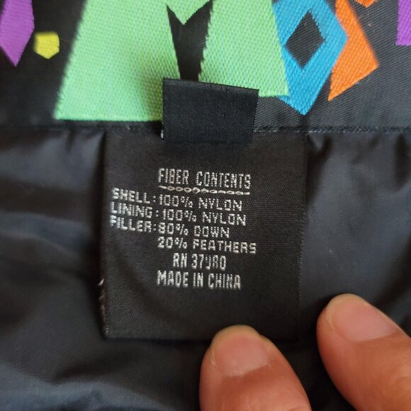 Retro St Moritz Ski Team Color Block Ski Jacket Size XL 80s Purple Orange Green - Picture 7 of 10